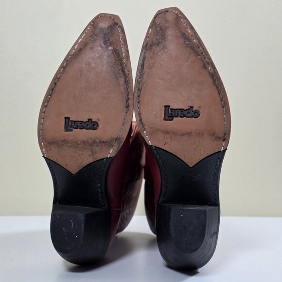 Laredo Western 51055 Boot Women 6.5 Madison Burnished Red Leather Stitch Cowgirl - Picture 9 of 16